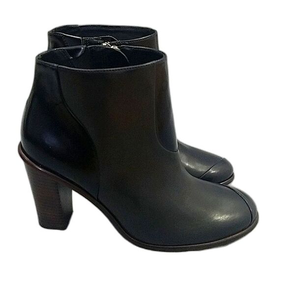 Tibi Classic Black Leather 3" Block Heel ankle booties - Women's sz 38.5 - Picture 4 of 10